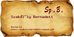 Szakály Bernadett névjegykártya