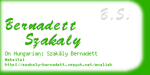 bernadett szakaly business card